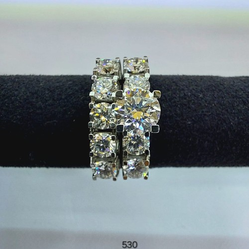 DIVER JEWELLERY (مجوهرات الغواص) - Twins lab Diamond (18k) weight (7.15)gr (3.27)crt (VVS-FG)(L.G.D)