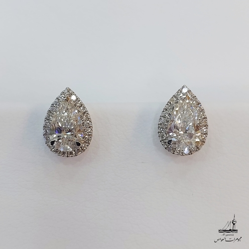 Earings Diamond gold(18k) (4.4)gr (2.71)crt (VVS-FG)L.G.D