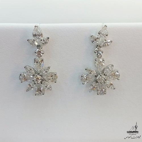 Earings Diamond gold(18k) (4.17)gr (2.98)crt (VVS-FG)L.G.D