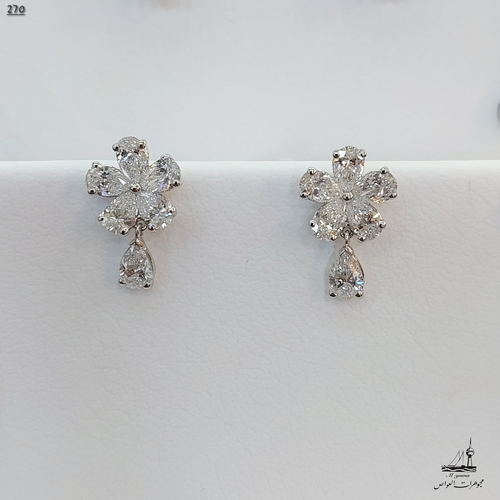 Earings Diamond gold(18k) (2.36)gr (2.05)crt (VVS-FG)L.G.D