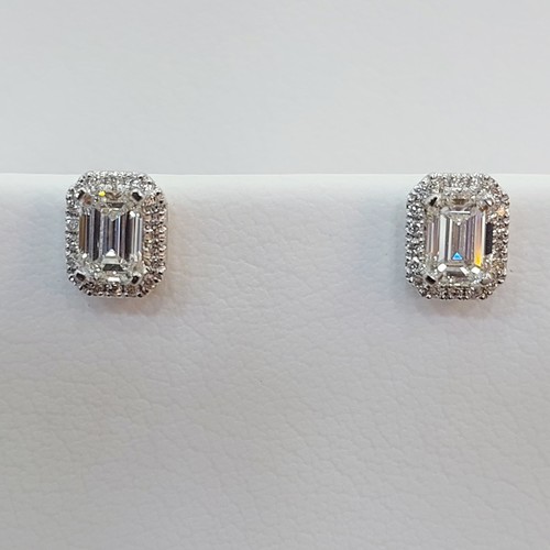 DIVER JEWELLERY (مجوهرات الغواص) - Earings Diamond gold(18k) (2.41)gr (1.17)crt (VVS-FG)L.G.D