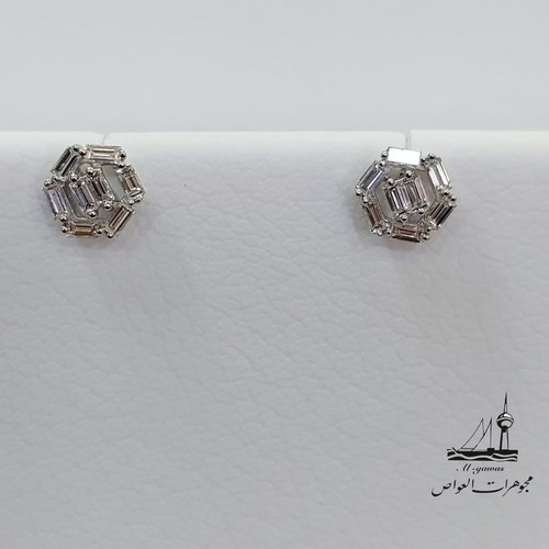 Earings Diamond gold(18k) (1.2)gr (0.3)crt (VVS-FG)L.G.D