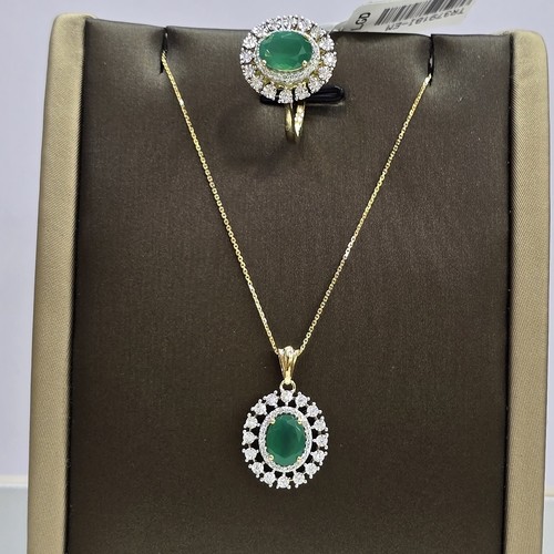 DIVER JEWELLERY (مجوهرات الغواص) - 18k(6.71)gr (0.29)crt (VVS-FG) (L.G.D) نصف طقم الماس مخبري و ذهب عيار ١٨