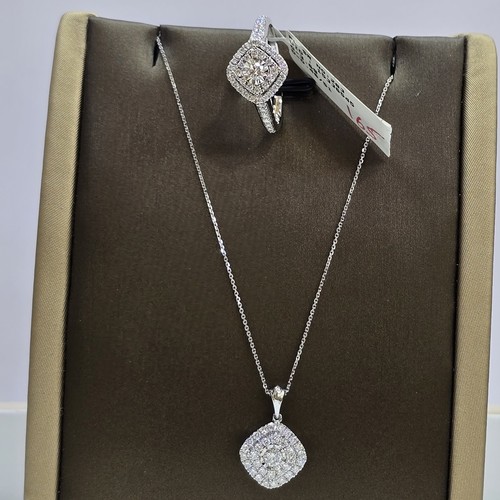 DIVER JEWELLERY (مجوهرات الغواص) - 18k(6.31)gr (1.01)crt (VVS-FG) (L.G.D) نصف طقم الماس مخبري و ذهب عيار ١٨