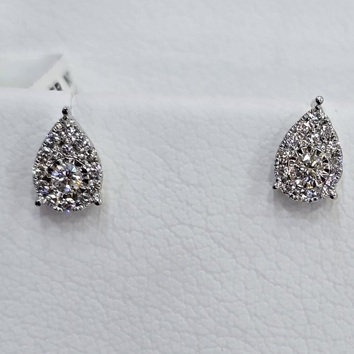 DIVER JEWELLERY (مجوهرات الغواص) - earings lab grown Diamond18k (1.90)gr (0.34)crt (VVS-FG)