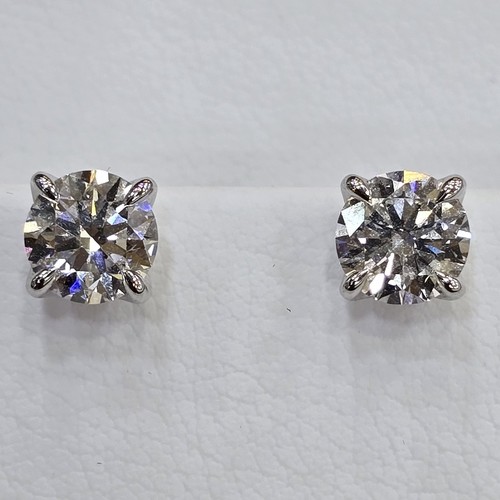 DIVER JEWELLERY (مجوهرات الغواص) - earings lab grown Diamond 18k(4.48)gr (4.04)crt (VVS-FG)