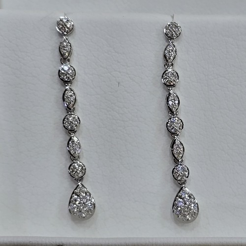 DIVER JEWELLERY (مجوهرات الغواص) - Earings Diamond 18k(3.9)gr (0.48)crt (VVS-FG) L.G.D