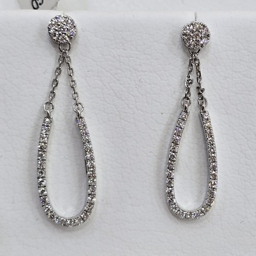 DIVER JEWELLERY (مجوهرات الغواص) - Earings Diamond 18k(3.5)gr (0.5)crt (VVS-FG) L.G.D