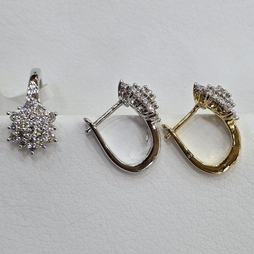 DIVER JEWELLERY (مجوهرات الغواص) - Earings Diamond 18k(3.9)gr (0.70)crt (VVS-FG) L.G.D 12mm