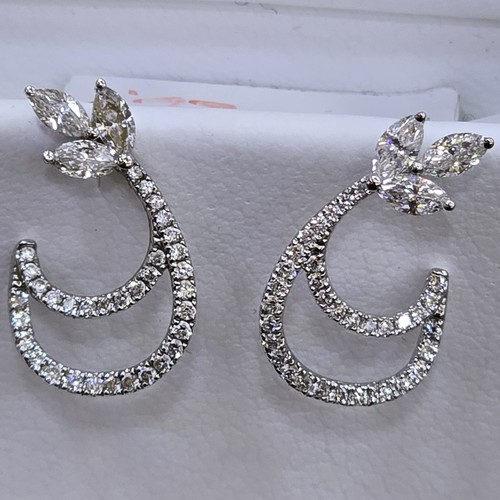 DIVER JEWELLERY (مجوهرات الغواص) - Earings Diamond 18k(2.5)gr (1.2)crt (VVS-FG) L.G.D