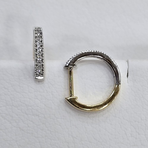 DIVER JEWELLERY (مجوهرات الغواص) - Earings Diamond 18k (2.2)gr (0.1)crt VVS/FG L..G.D 14mm