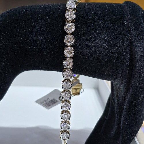 Tennis breclet Diamond (18k) weight (22.32)gr (10.43)crt (VVS-FG) size 19cm L.G.D