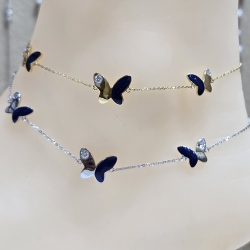 DIVER JEWELLERY (مجوهرات الغواص) - (0.14)crt gold 18k(3.2)gr VVS/FG (25cm) حجول الماس مخبري و ذهب عيار ١٨