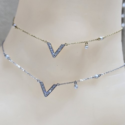 Anklet Lab grown Diamond (0.14)crt gold 18k(2.2)gr VVS/FG (25cm)