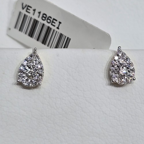 Earings Diamond 18k(1.9)gr (0.32)crt (VVS-FG) L.G.D