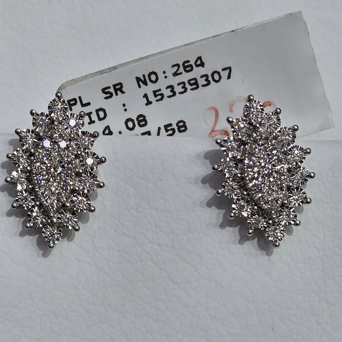 Earings Diamond 18k(4.08)gr (0.37)crt (VVS-FG) L.G.D