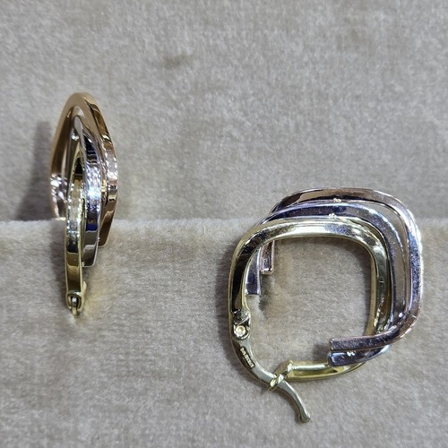 Earings Gold hoops (18k) weight (2.9)gr (18mm)