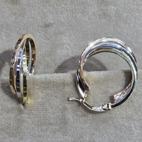 Earings Gold hoops (18k) weight (3)gr (18mm)