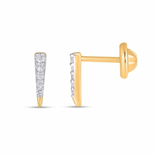 Earings Gold 18k(1)gr Diamond (0.07)crt VVS/EF L.G.D