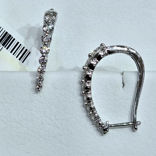 Earings Diamond 18k(3.82)gr (1)crt (VVS-FG) L.G.D 16mm