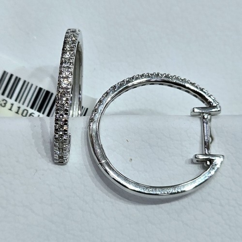 Earings Diamond 18k(3.26)gr (0.30)crt (VVS-FG) L.G.D 16mm