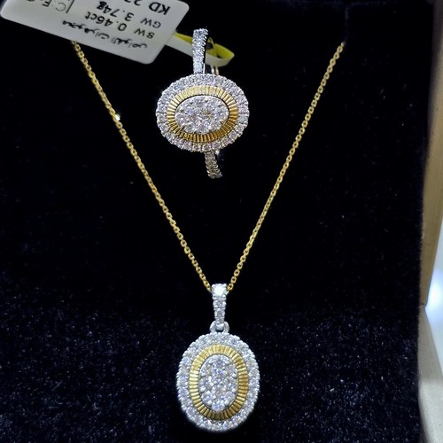 Half set Diamond gold 18k(7.25)gr (0.95)crt (VVS-FG) (L.G.D)