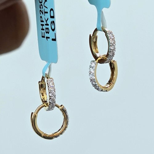 Earings Diamond (0.55)gr(0.12)crt VVS/FG L.G.D size 10mm