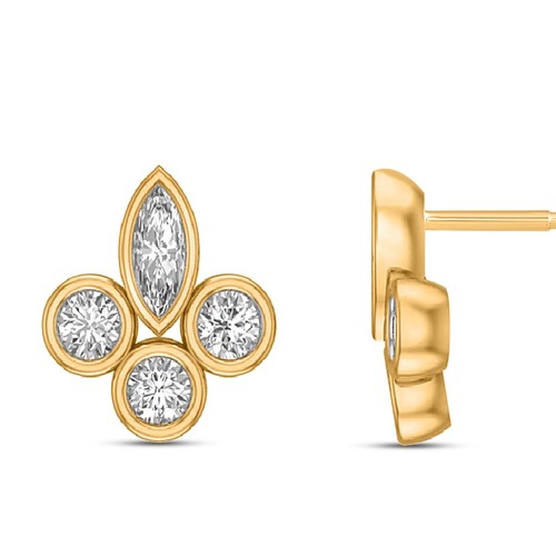 Earings Gold 18k(1. 11)gr Diamond (0.23)crt VVS/EF L.G.D