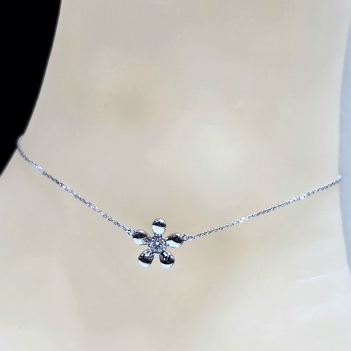 Anklet Diamond Gold 18k (2.19)gr(0.15)crt VVS/FG L.G.D