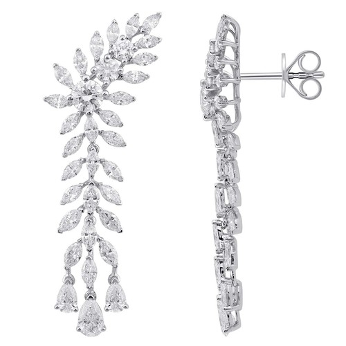 Earings Diamond (18k) weight (6.53)gr (4.46)crt (VVS-EF)L.G.D