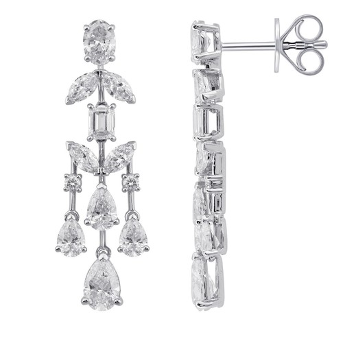 Earings Diamond (18k) weight (5.21)gr (3.63)crt (VVS-EF)L.G.D