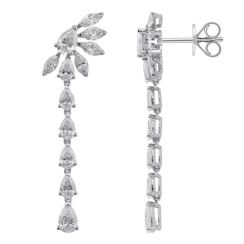 Earings Diamond (18k) weight (4.66)gr (3.54)crt (VVS-EF)L.G.D