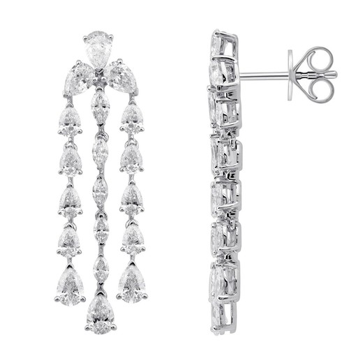 Earings Diamond (18k) weight (5.14)gr (3.57)crt (VVS-EF)L.G.D
