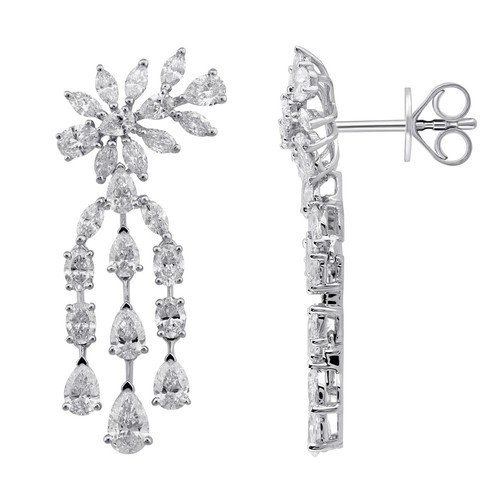 Earings Diamond (18k) weight (5.07)gr (3.16)crt (VVS-EF)L.G.D