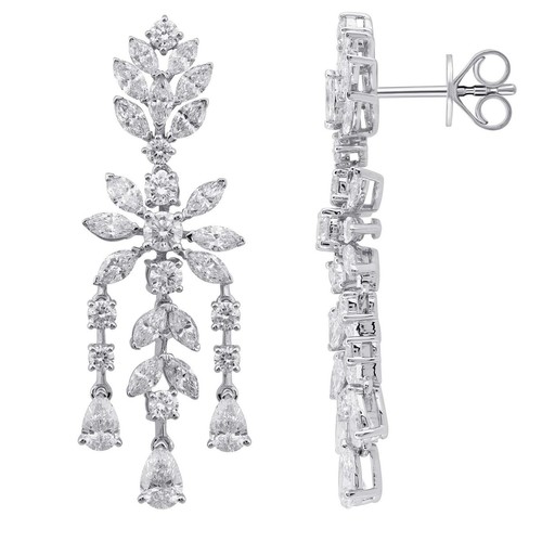 Earings Diamond (18k) weight (7.03)gr (4.25)crt (VVS-EF)L.G.D