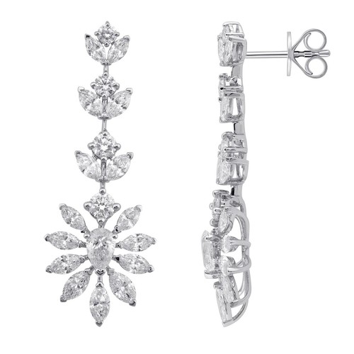 Earings Diamond (18k) weight (5.7)gr (3.79)crt (VVS-EF)L.G.D