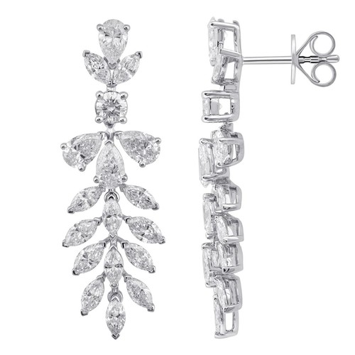 Earings Diamond (18k) weight (6.15)gr (3.94)crt (VVS-EF)L.G.D