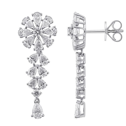 Earings Diamond (18k) weight (4.79)gr (3.36)crt (VVS-EF)L.G.D