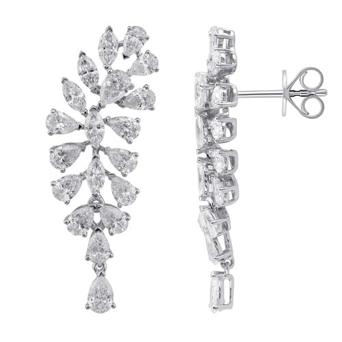 Earings Diamond (18k) weight (5.17)gr (3.74)crt (VVS-EF)L.G.D