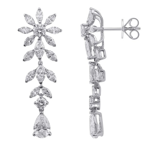 Earings Diamond (18k) weight (5.85)gr (4.53)crt (VVS-EF)L.G.D