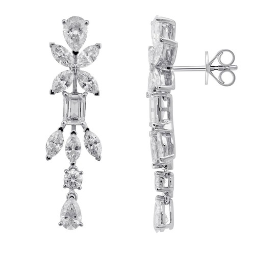 Earings Diamond (18k) weight (5.34)gr (4.01)crt (VVS-EF)L.G.D