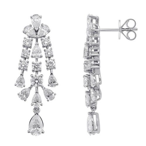 Earings Diamond (18k) weight (7.04)gr (4.15)crt (VVS-EF)L.G.D
