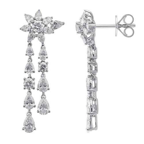 Earings Diamond (18k) weight (5.13)gr (3.46)crt (VVS-EF)L.G.D