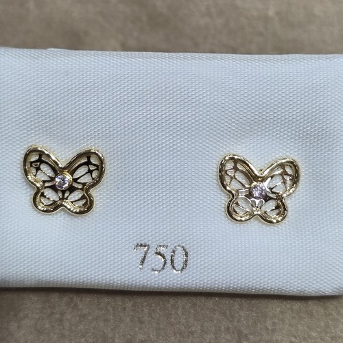 Earings Gold (18k) weight (0.4-0.7)gr safety Lock per piece