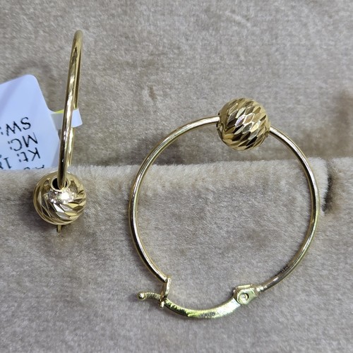 Earings hoops Gold (18k) (2.3)gr size ( 24mm)