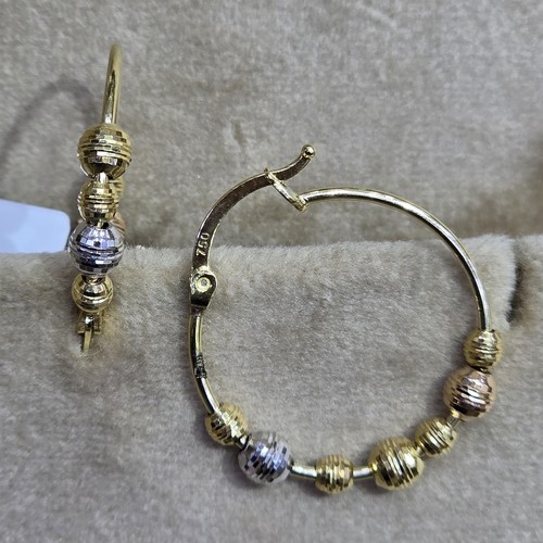 Earings hoops Gold (18k) (2.7)gr size ( 24mm)