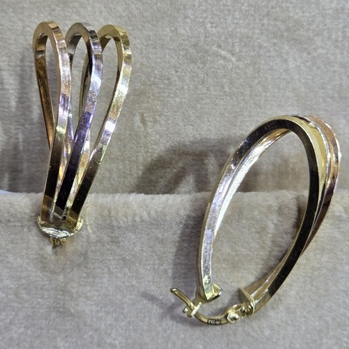 Earings hoops Gold (18k) (2.6)gr size ( 24mm)