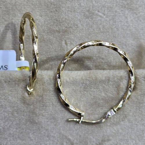 Earings hoops Gold (18k) (1.3)gr size ( 24mm)