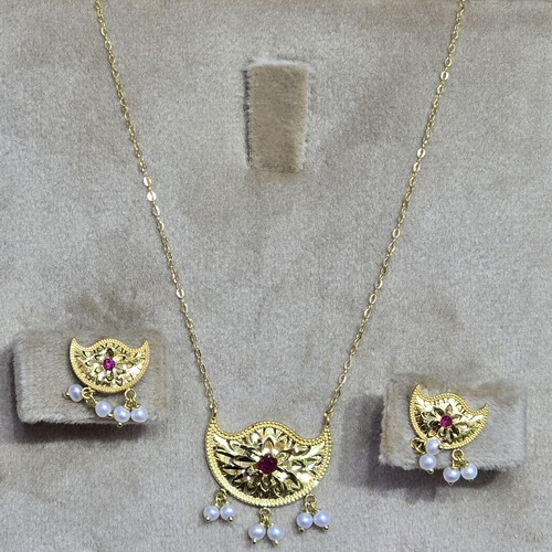 Hlaf set Gold (21k) weight(3.86)gr Length(40cm)