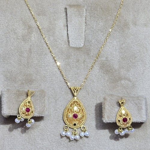 Hlaf set Gold (21k) weight(4.57)gr Length(40cm)